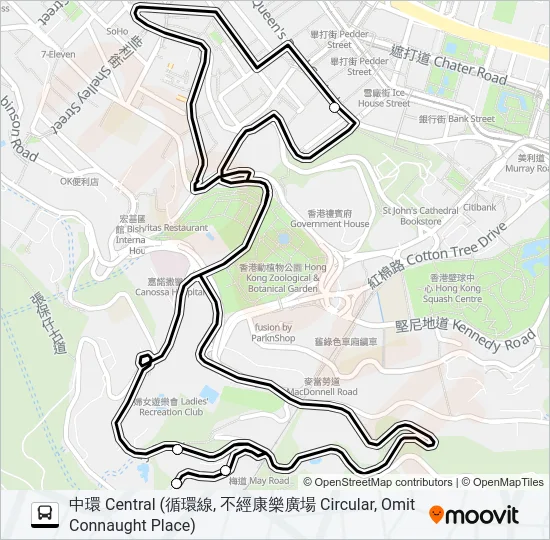 巴士HR66的線路圖