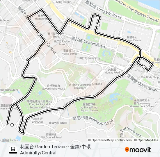 巴士HR68的線路圖