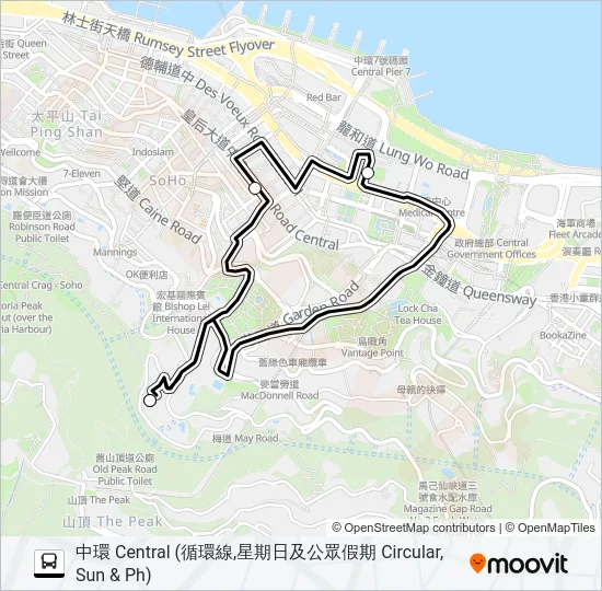 HR71 Bus Line Map