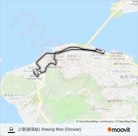 巴士HR75的線路圖