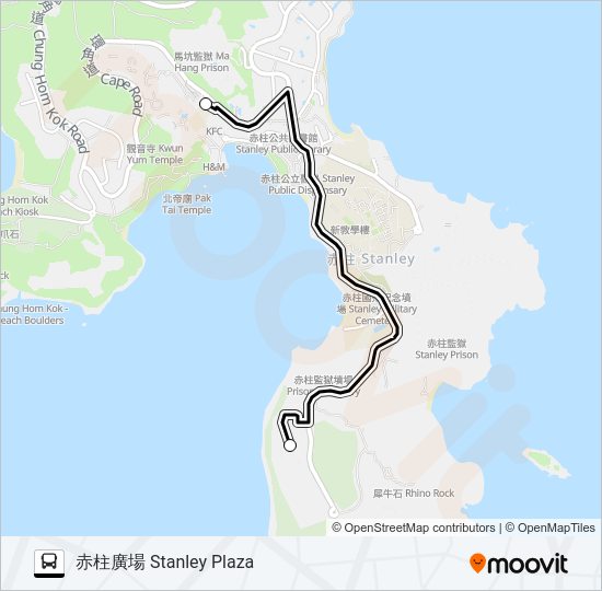巴士HR78的線路圖