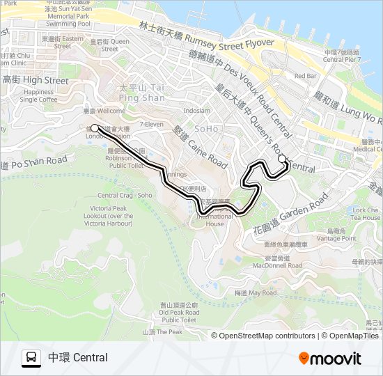 HR86 bus Line Map