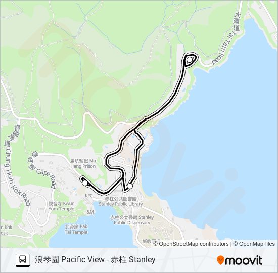 HR90 bus Line Map