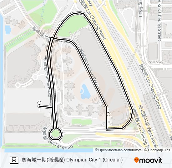 KR18 bus Line Map