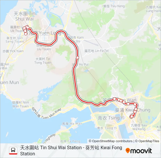 69P Bus Line Map