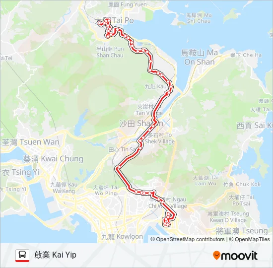 74A Bus Line Map