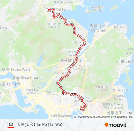 74A Bus Line Map