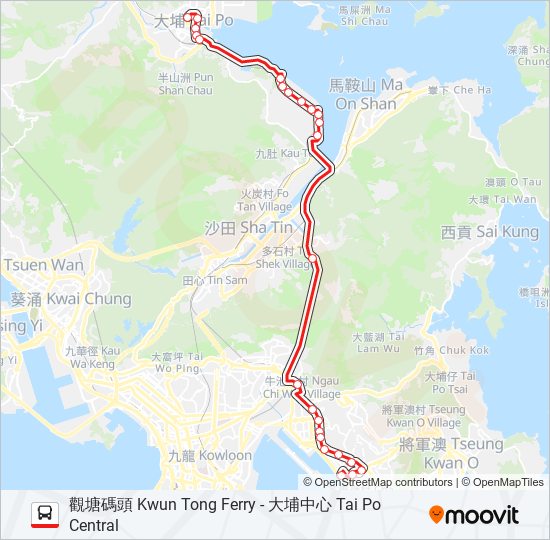 74P bus Line Map