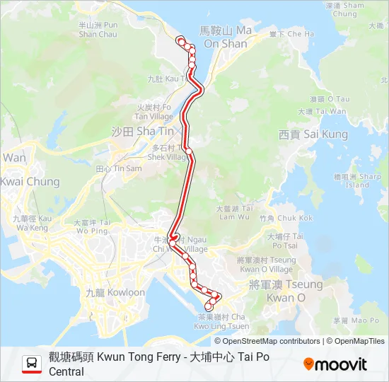 74P Bus Line Map