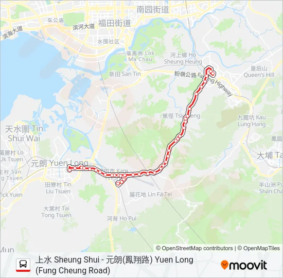 77K Bus Line Map