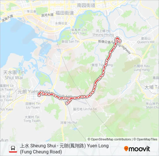 77K Bus Line Map