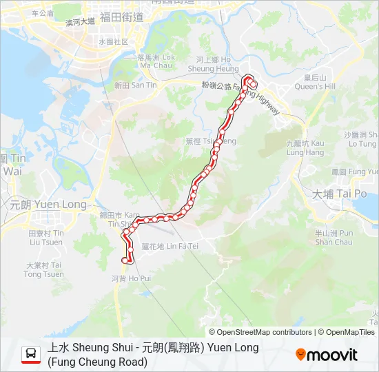 77K Bus Line Map