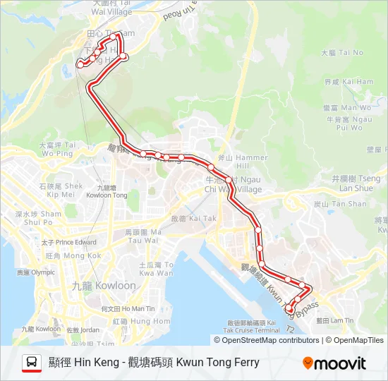 80P Bus Line Map