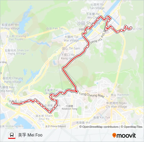 86 Bus Line Map