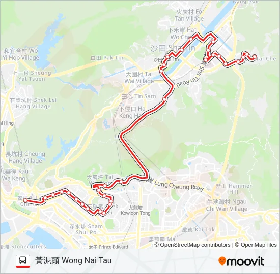 86 Bus Line Map
