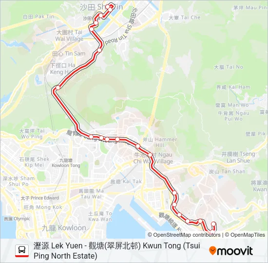 89 Bus Line Map