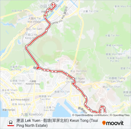 89 Bus Line Map