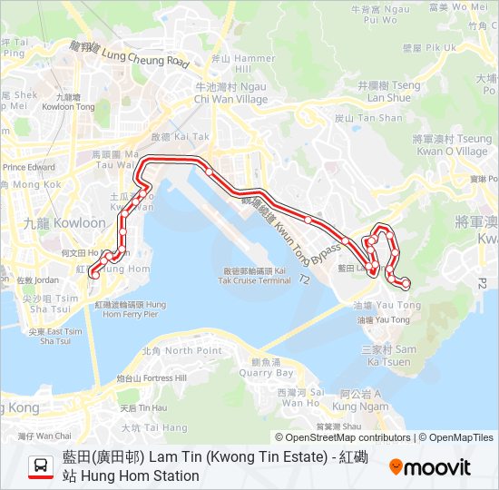 15X bus Line Map