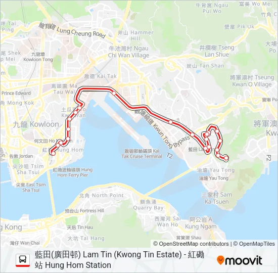 15X Bus Line Map