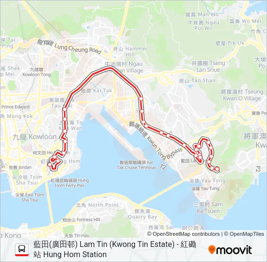 15X Bus Line Map