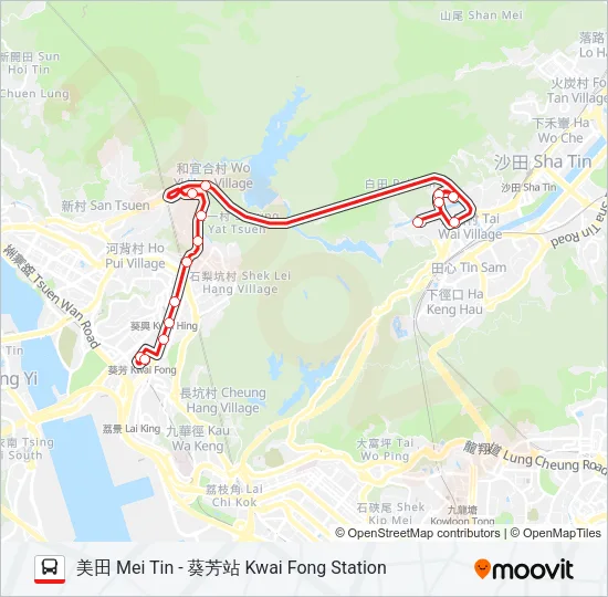 46P Bus Line Map
