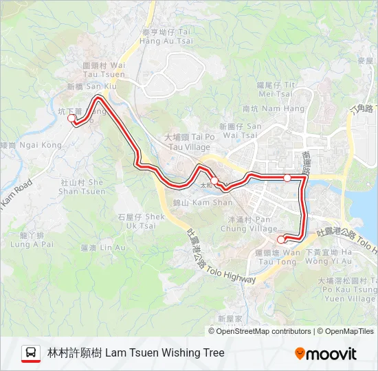 63R Bus Line Map
