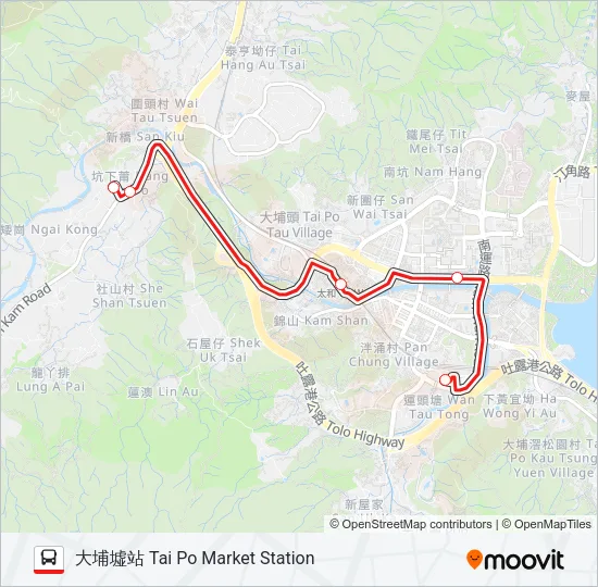 63R Bus Line Map
