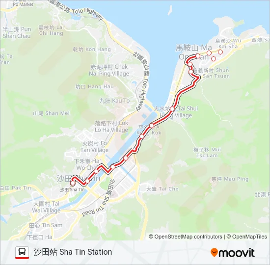 86S Bus Line Map