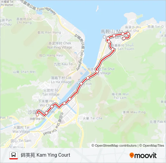 86S Bus Line Map