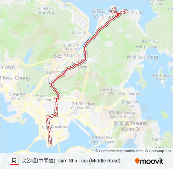 87E Bus Line Map