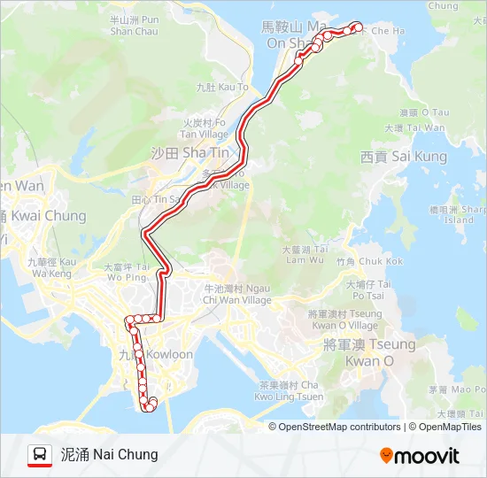 87E Bus Line Map