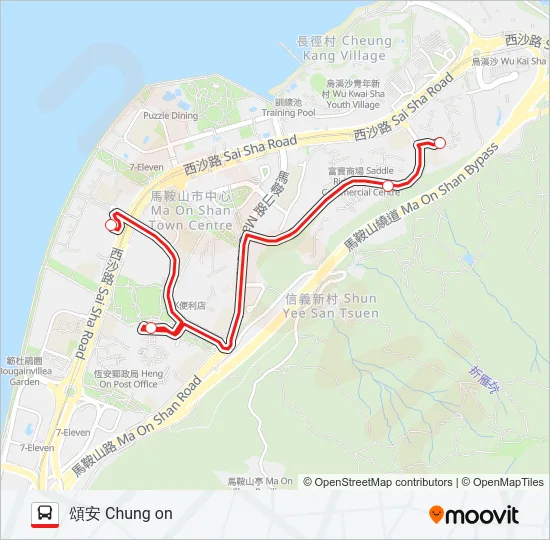 87P Bus Line Map