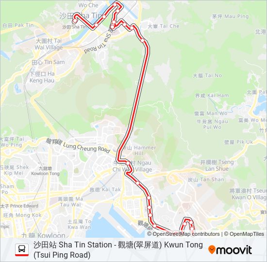 89X bus Line Map