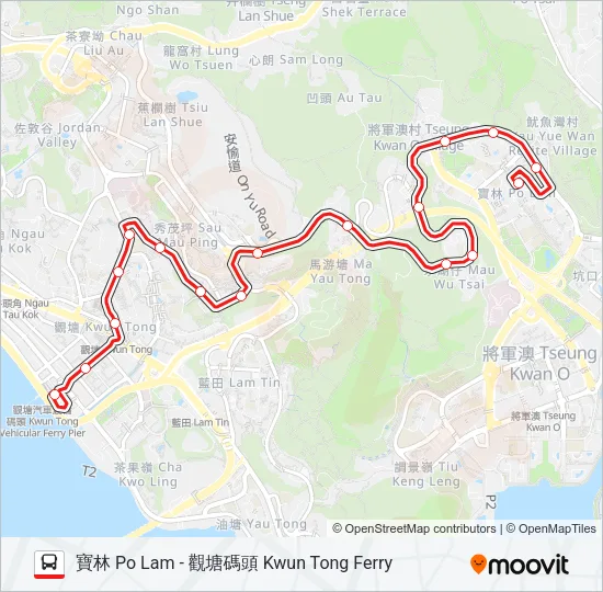 93A Bus Line Map