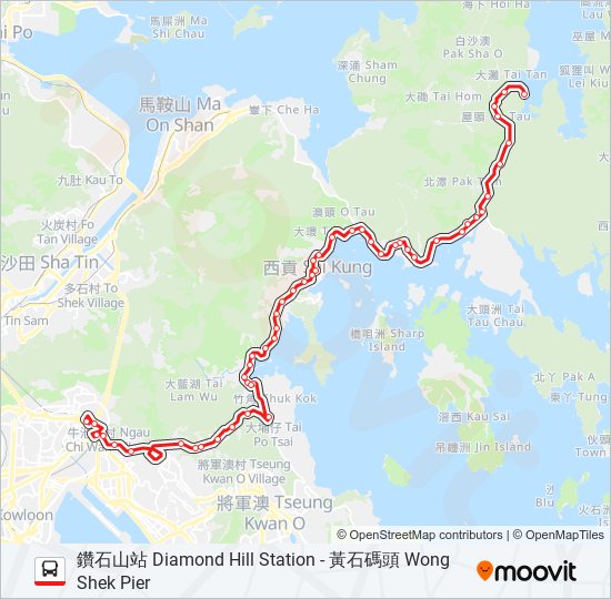 96R bus Line Map