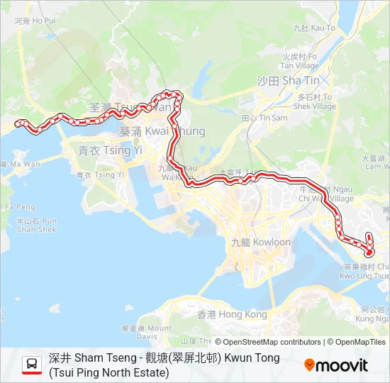 234C Bus Line Map