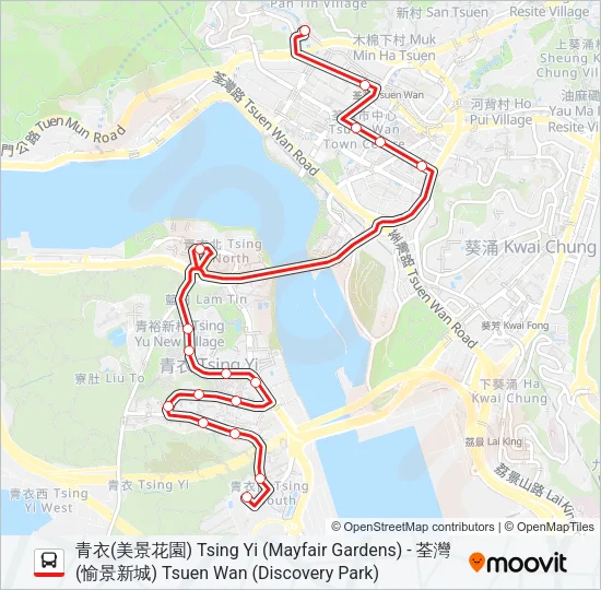 243M Bus Line Map