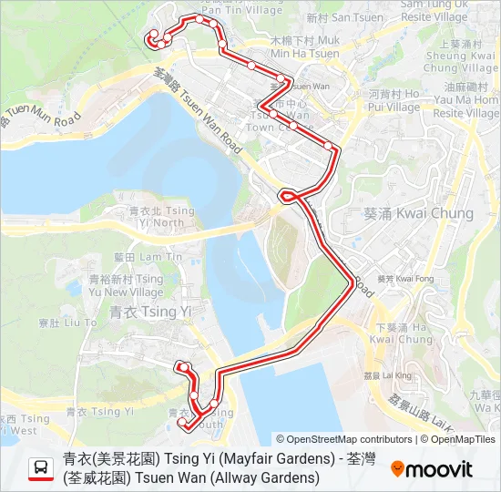 243P Bus Line Map