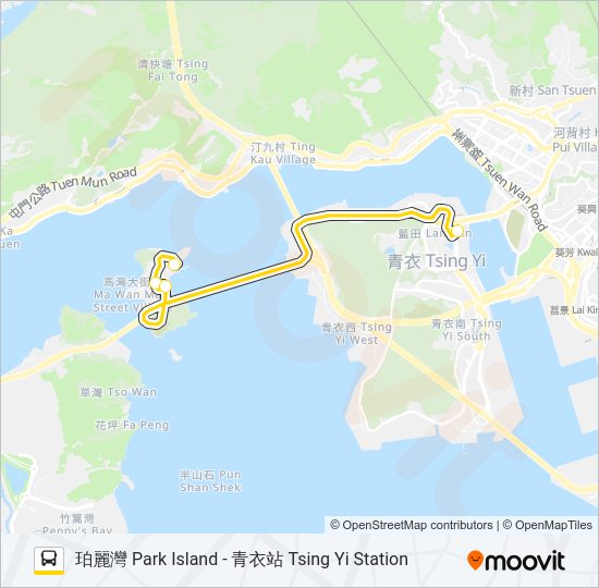 巴士NR330的線路圖