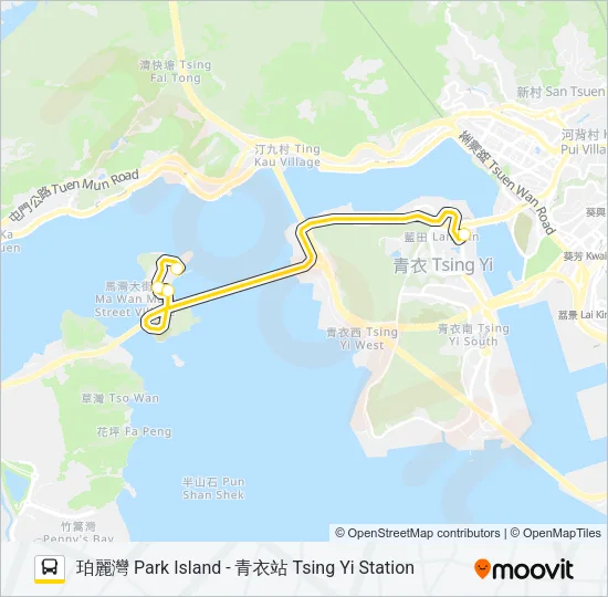 NR330 Bus Line Map