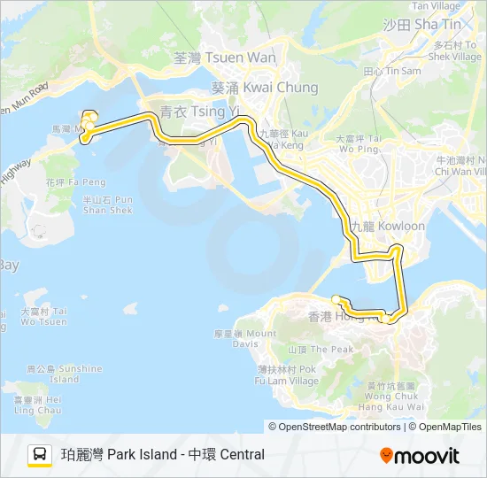 NR338 Bus Line Map