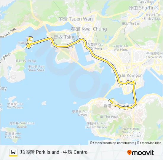 NR338 Bus Line Map