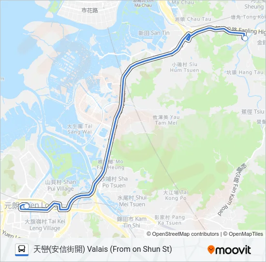 NR115 Bus Line Map