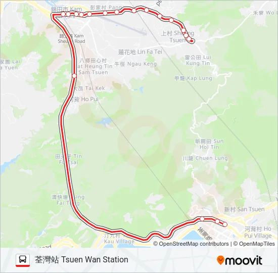 251M Bus Line Map