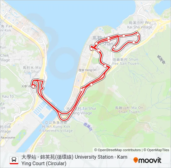 87K Bus Line Map