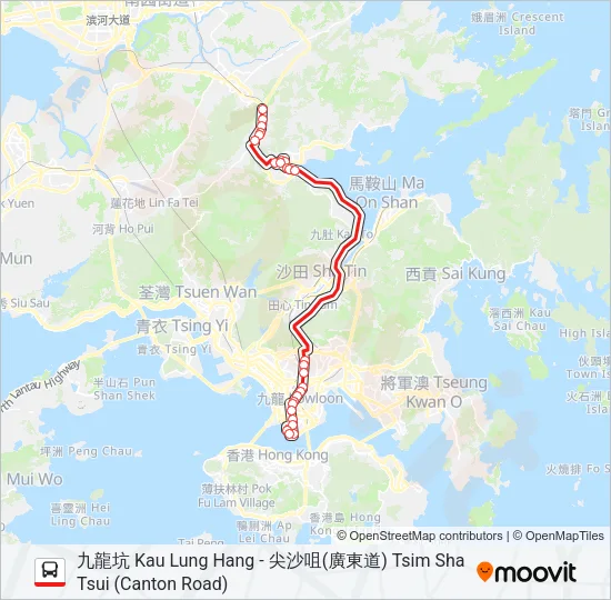 271P Bus Line Map