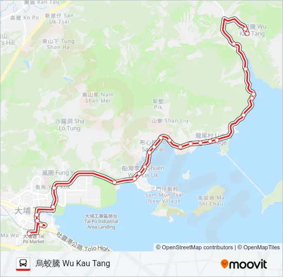 275R Bus Line Map