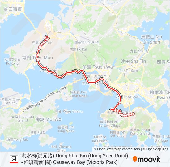 960P bus Line Map