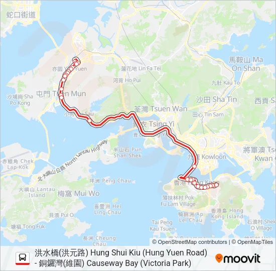 960P Bus Line Map
