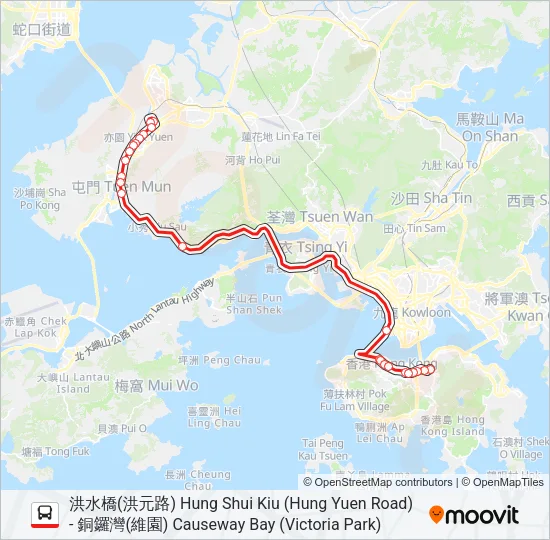 960P Bus Line Map